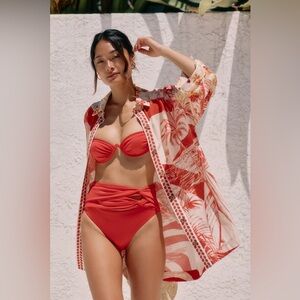 Agua Bendita Chrissy Shirt Swim coverup sz S